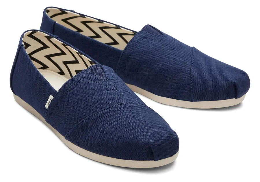 Classic Alpargata Recycled Cotton Navy Canvas