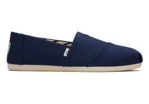 Classic Alpargata Recycled Cotton Navy Canvas