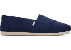 Classic Alpargata Recycled Cotton Navy Canvas