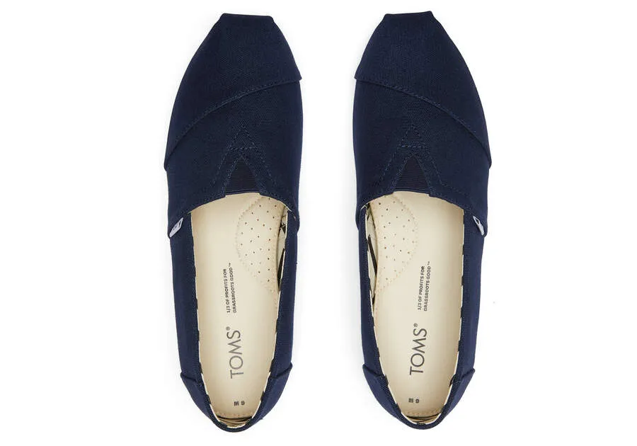 Classic Alpargata Recycled Cotton Navy Canvas