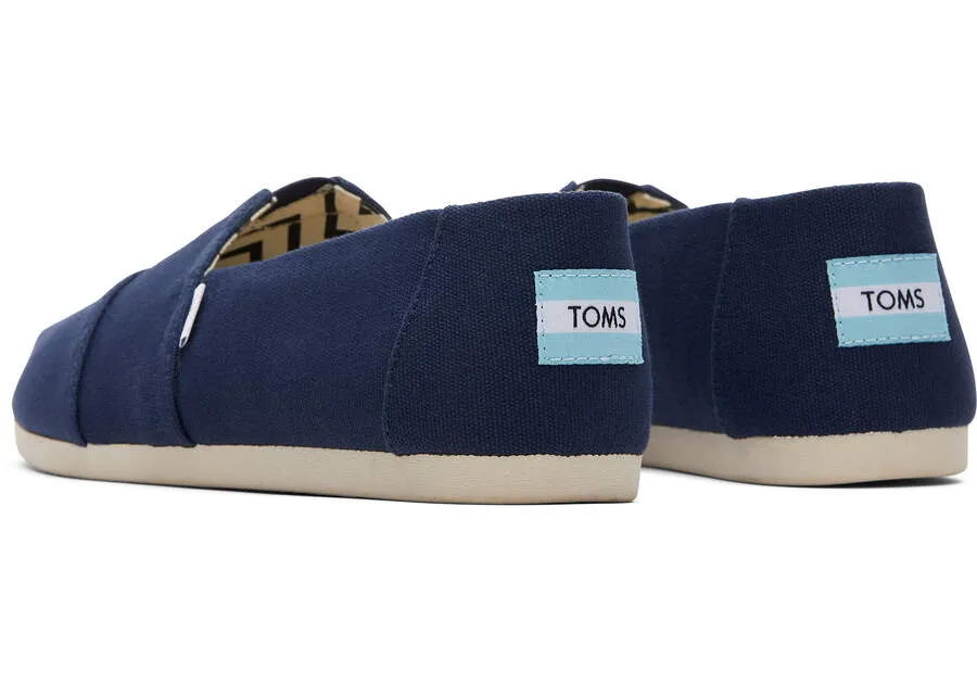 Classic Alpargata Recycled Cotton Navy Canvas