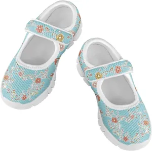 Coloranimal Girls Mary Jane Shoes Dance Shoes for Kids Casual Unifoem Shoes Magic Sticker Mary Jane Flats Girls' Flats Kids Footwear