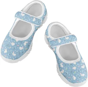 Coloranimal Mary Jane Shoes for Girls Princess Shoes Casual Dance Shoes School Uniform Shoes Easter Theme Mary Jane Flats