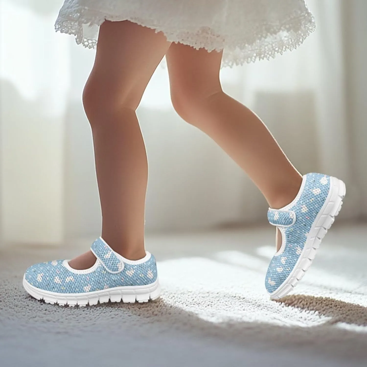 Coloranimal Mary Jane Shoes for Girls Princess Shoes Casual Dance Shoes School Uniform Shoes Easter Theme Mary Jane Flats