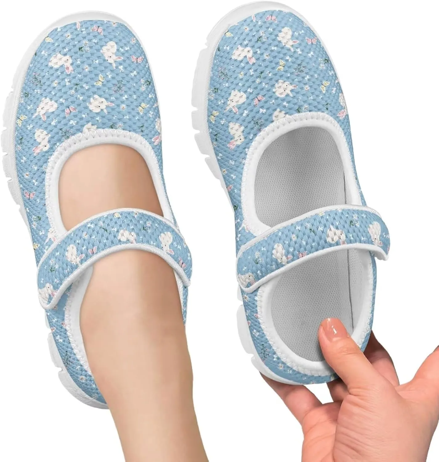 Coloranimal Mary Jane Shoes for Girls Princess Shoes Casual Dance Shoes School Uniform Shoes Easter Theme Mary Jane Flats