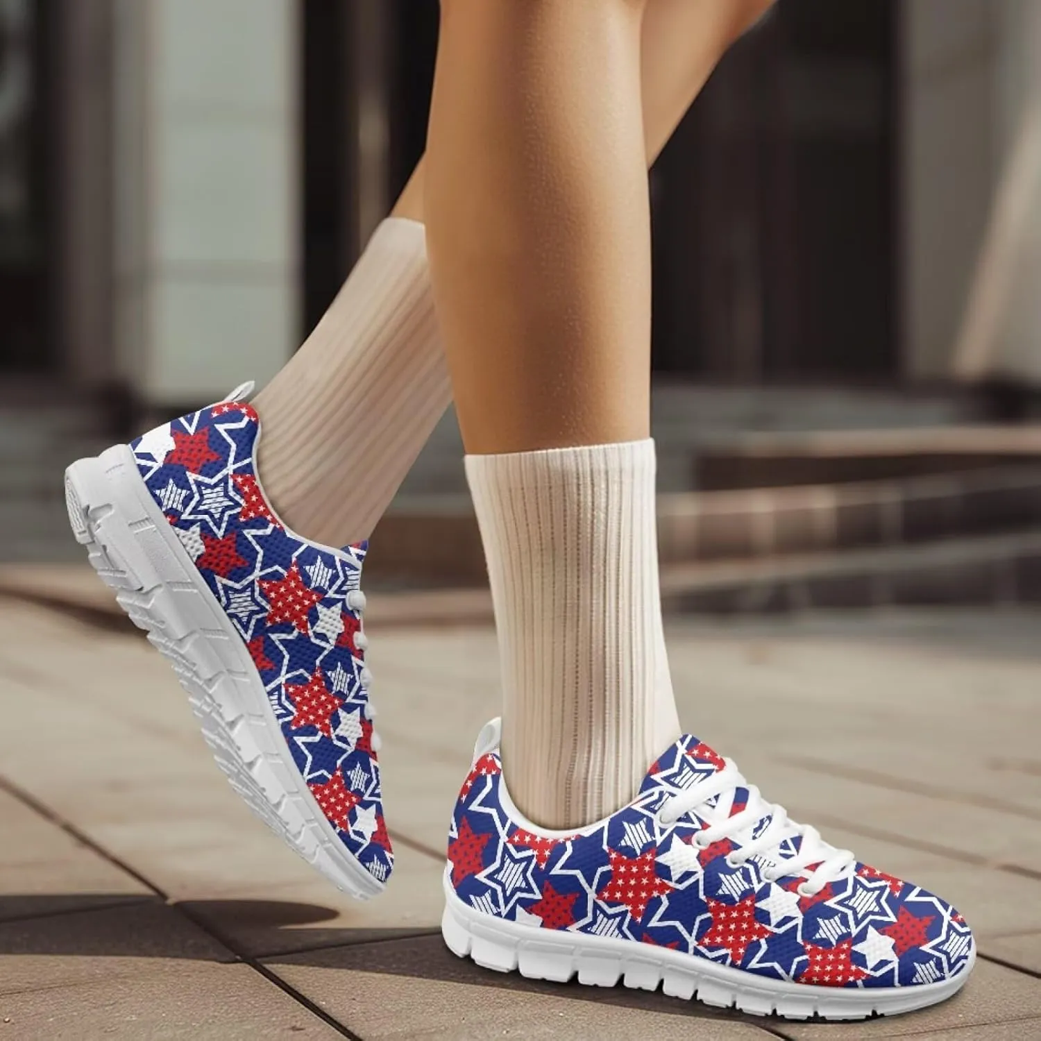 Coloranimal Spring Summer Gift Flats for Women Men Running Walking Sneakers