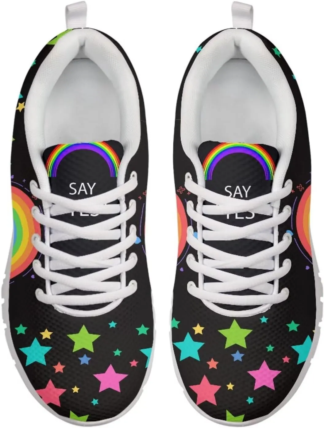 Coloranimal Spring Summer Gift Flats for Women Men Running Walking Sneakers