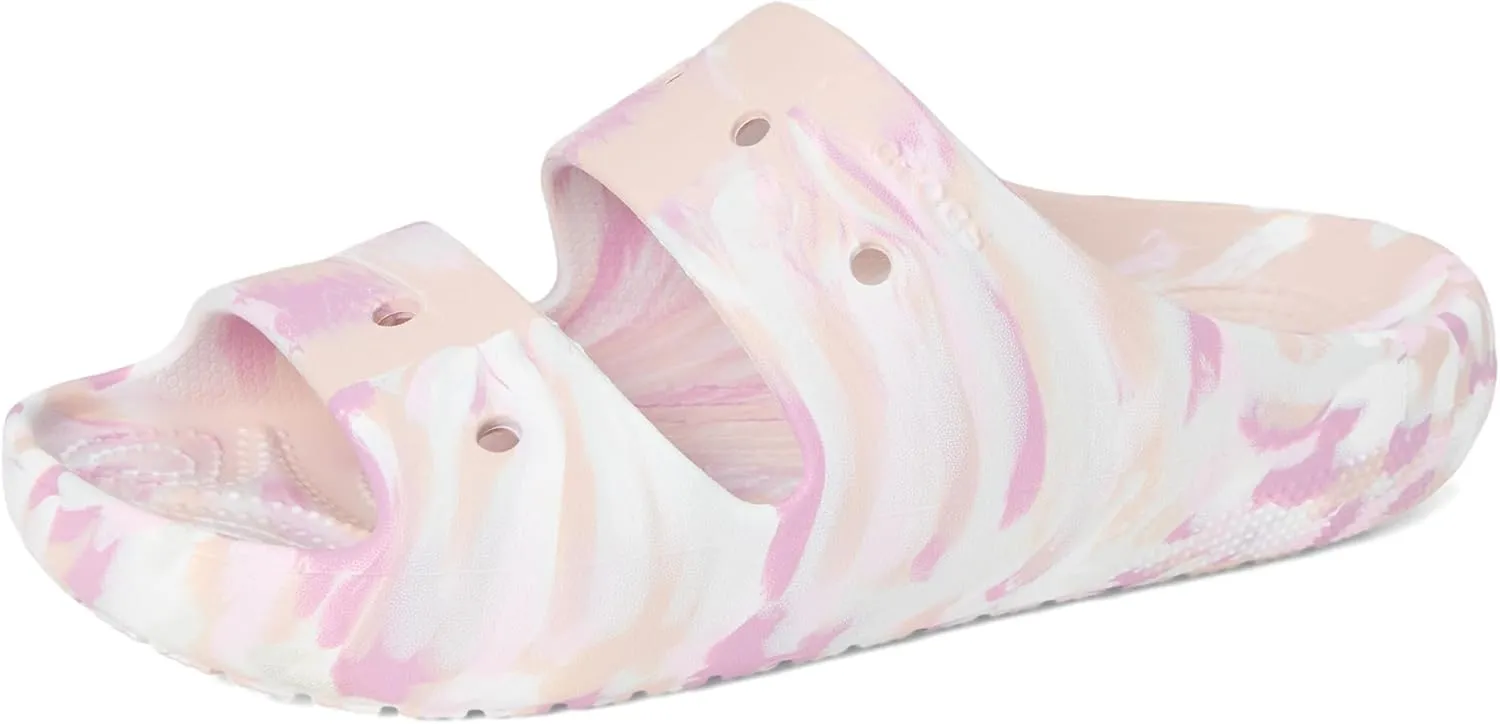 Crocs Unisex-Adult Classic Marbled Sandals Slide