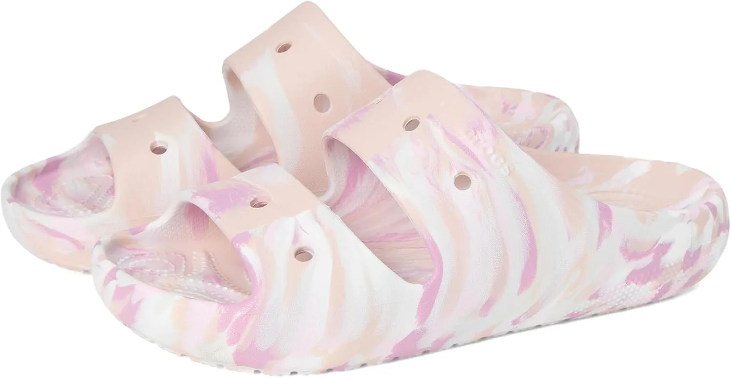 Crocs Unisex-Adult Classic Marbled Sandals Slide
