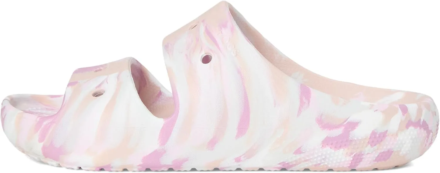 Crocs Unisex-Adult Classic Marbled Sandals Slide