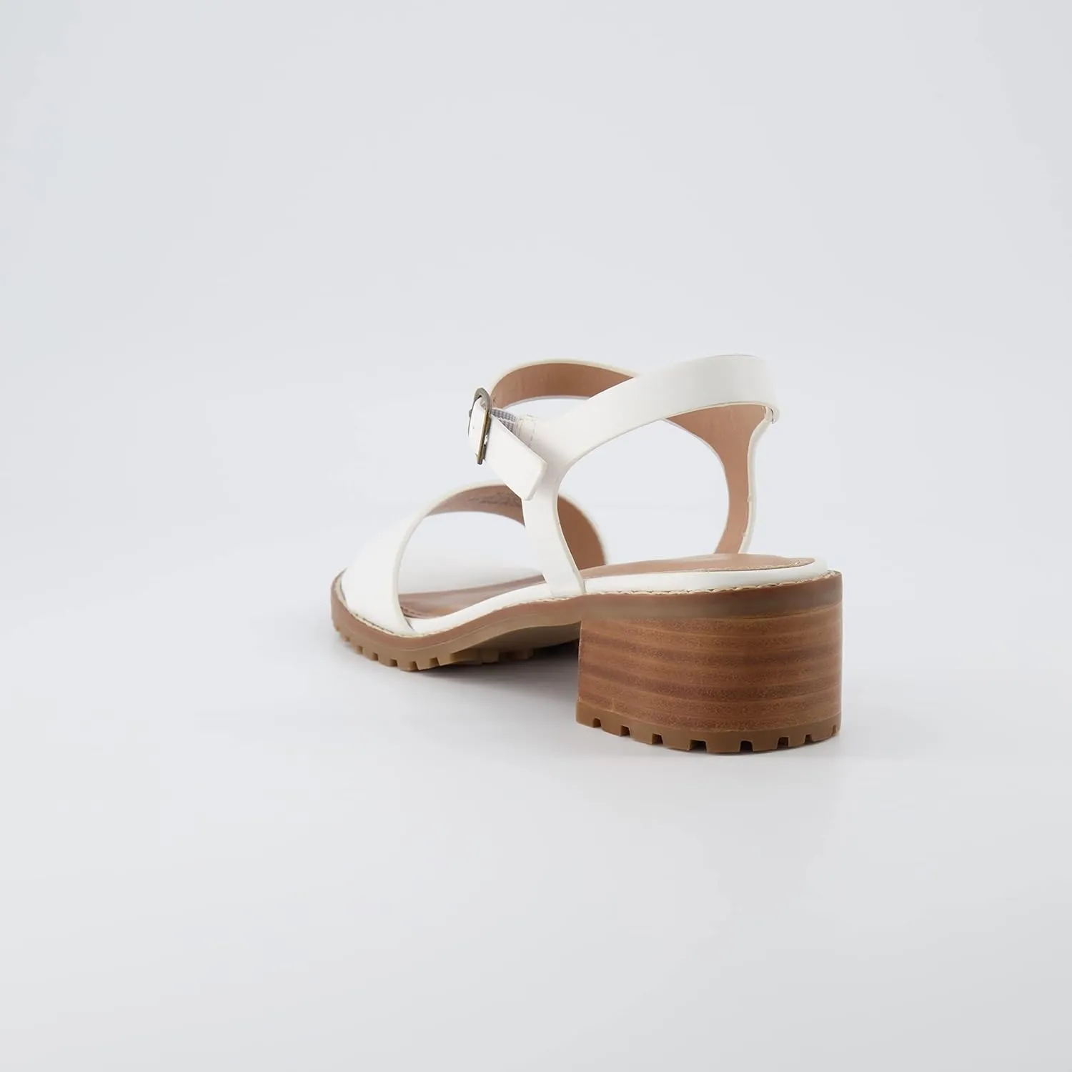 CUSHIONAIRE Flynn one band block heel sandal  Memory Foam, Wide Widths Available