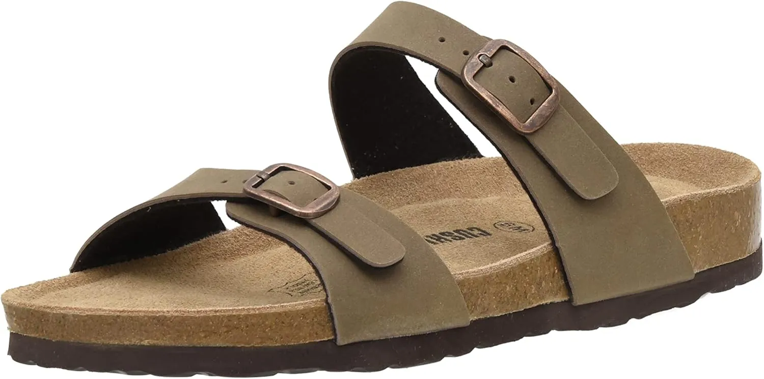 CUSHIONAIRE Women's Liam Cork footbed Sandal with  Comfort