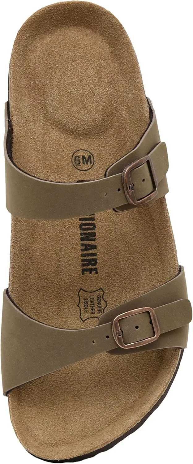 CUSHIONAIRE Women's Liam Cork footbed Sandal with  Comfort