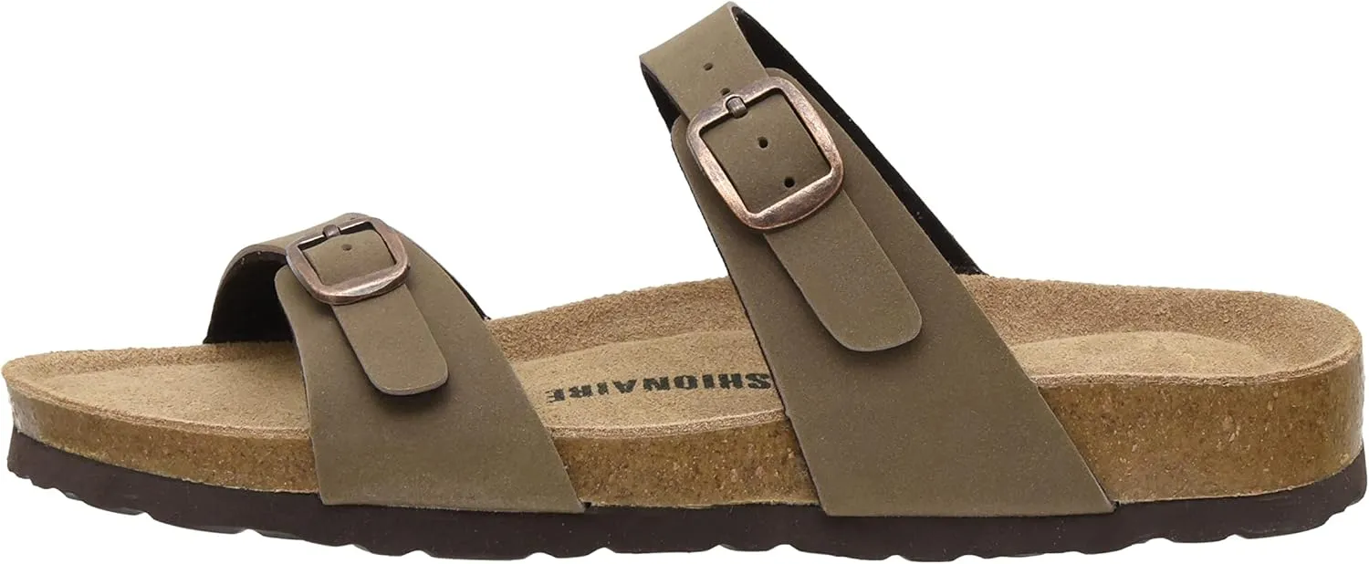 CUSHIONAIRE Women's Liam Cork footbed Sandal with  Comfort