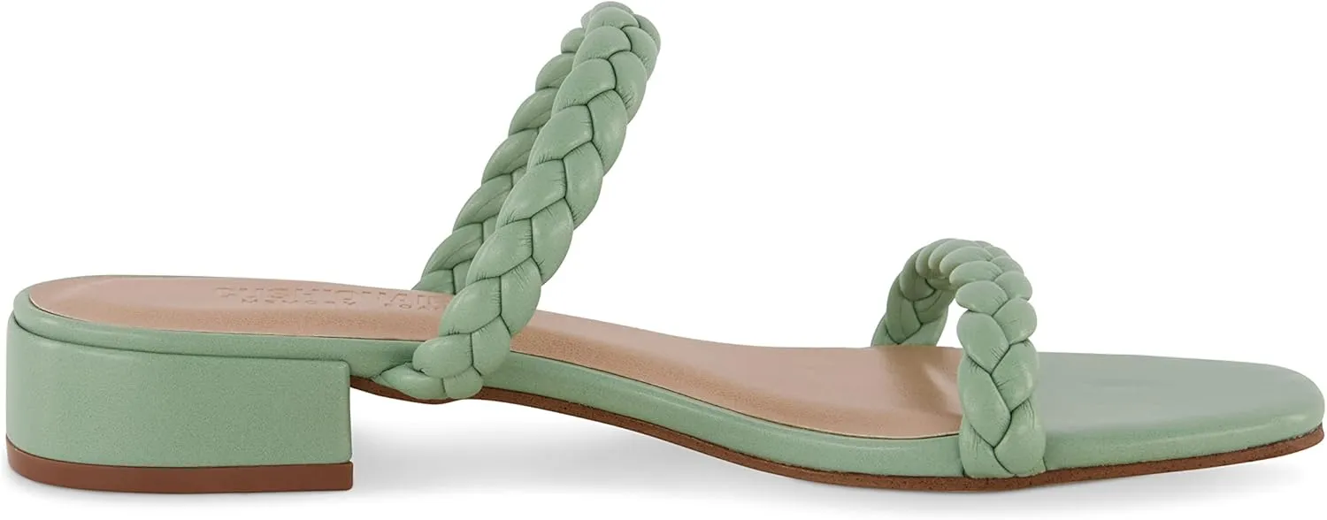 CUSHIONAIRE Women's Neptune braided low block heel sandal  Memory Foam