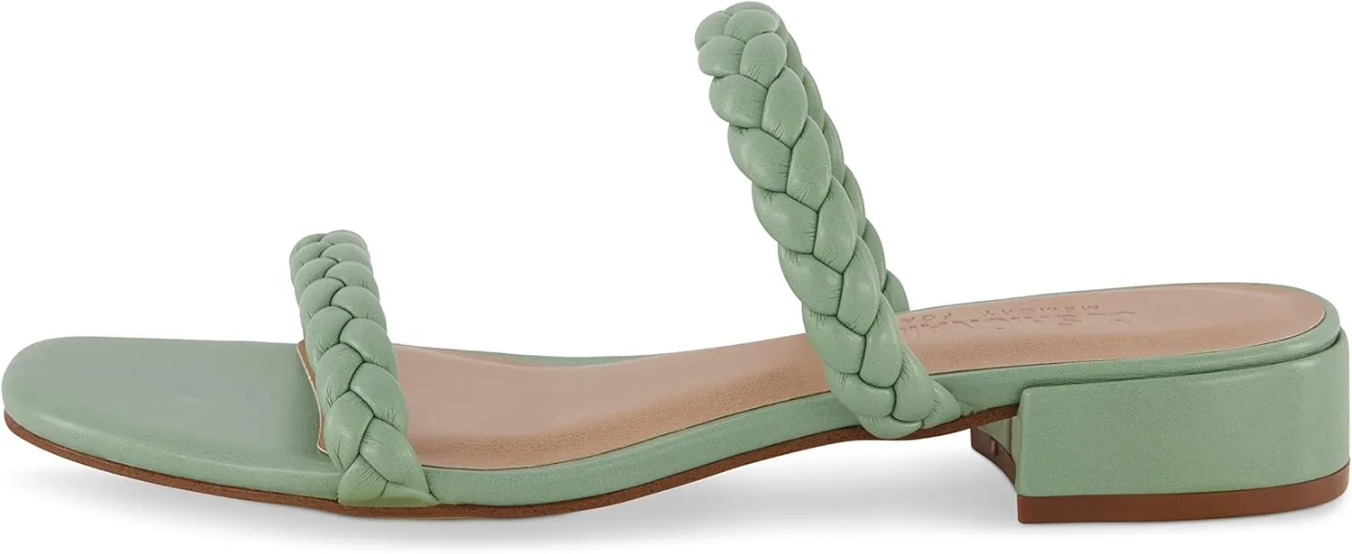 CUSHIONAIRE Women's Neptune braided low block heel sandal  Memory Foam