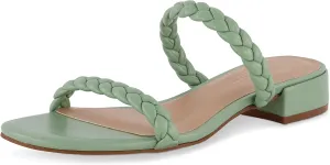 CUSHIONAIRE Women's Neptune braided low block heel sandal  Memory Foam