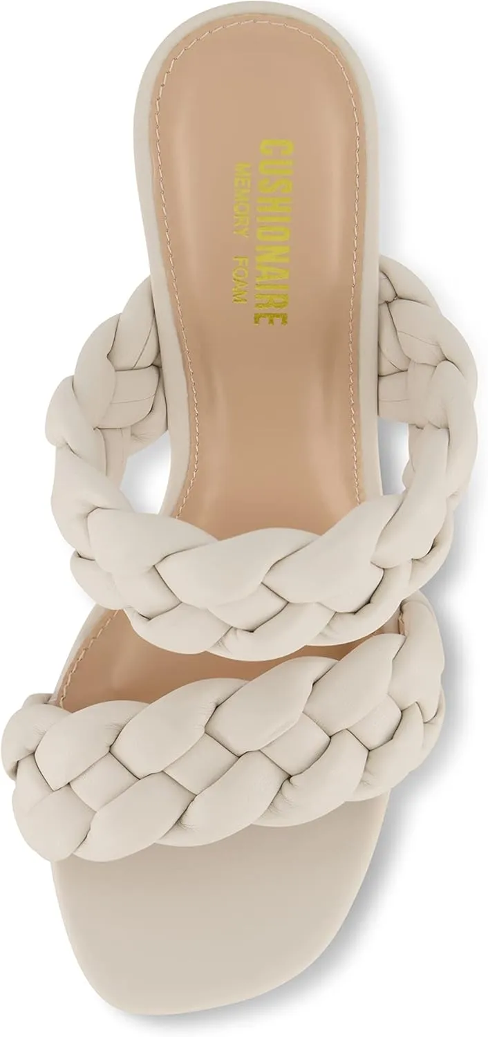 CUSHIONAIRE Women's Suzy braided dress sandal  Memory Foam, Wide Widths Available