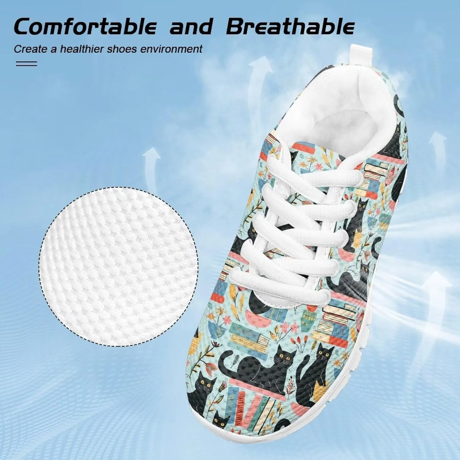 Cute Axolotl Girls Running Shoes Trendy Sneakers for Kids Athletic Shoes