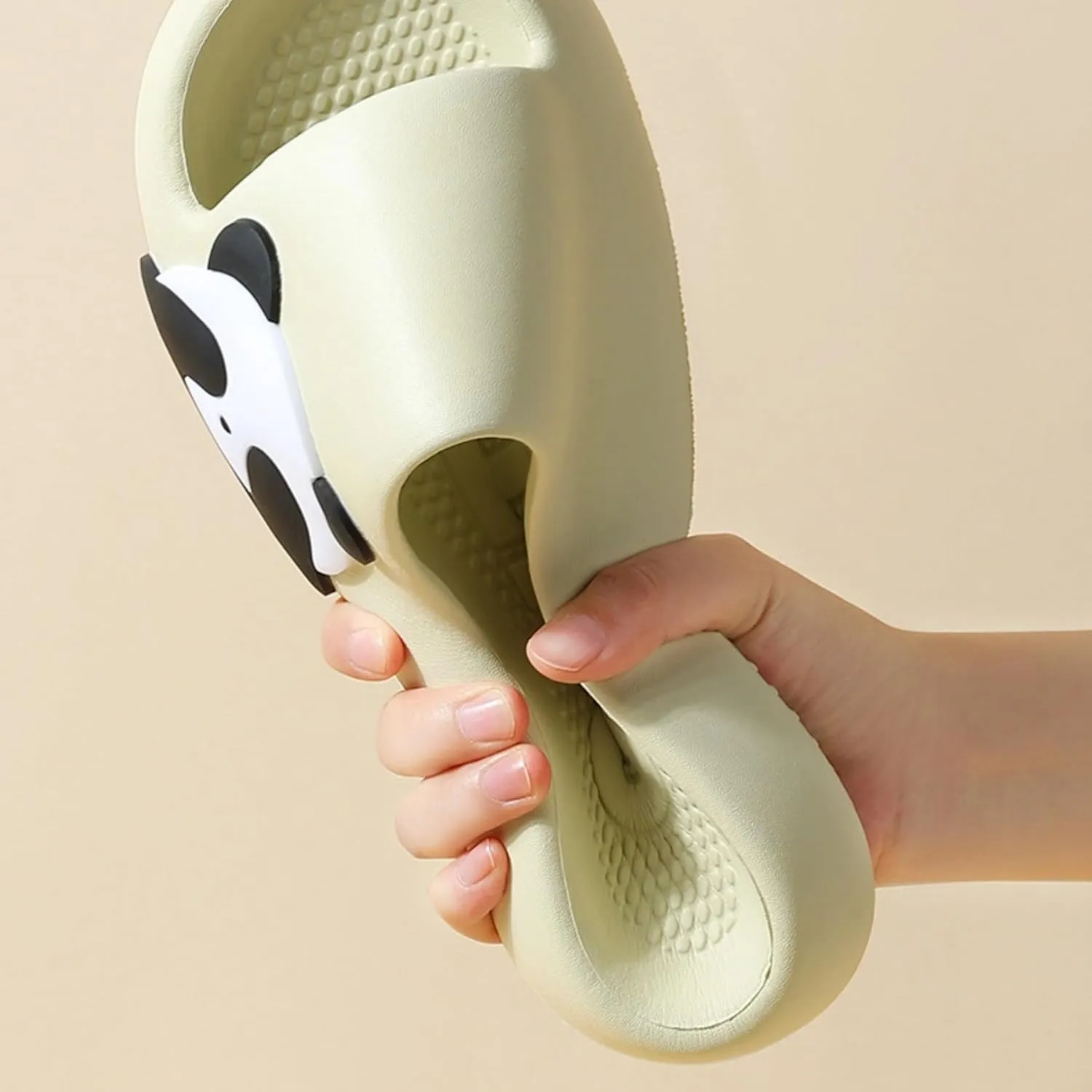 Cute Panda Slippers for Women Men Indoor Outdoor House Shower Shoes Non-Slip Adorable Cartoon Panda Slides Comfortable Couple Home Summer Sandals