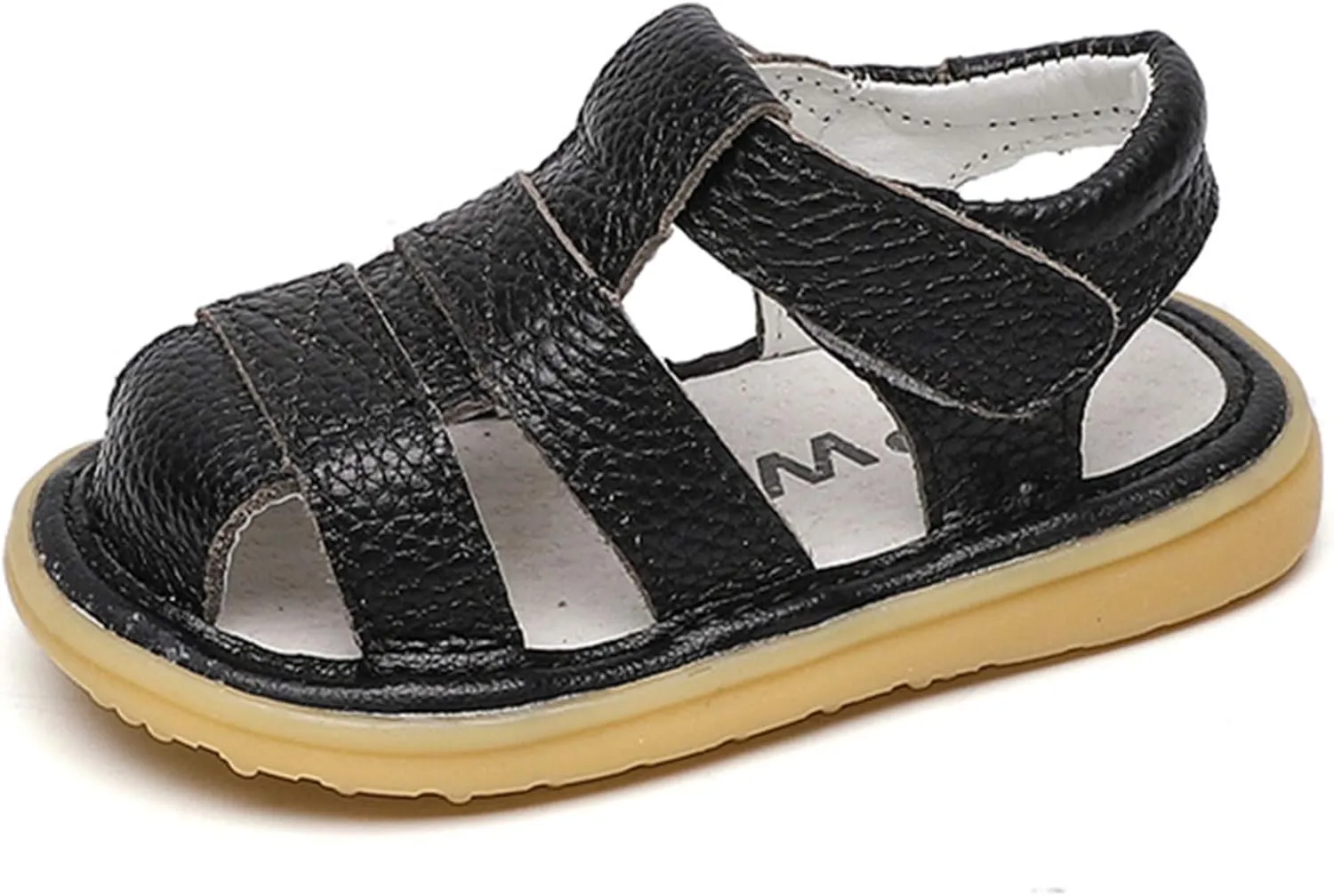 DADAWEN Baby Boys Girls Summer Lightweight Soft Sole Closed-Toe Outdoor Leather Athletic Sandals