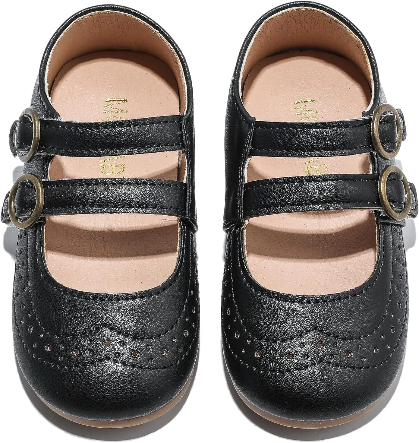 DADAWEN Girl's Classic Mary Jane Flats School Uniform Shoes Dress Shoes Party Wedding Shoes