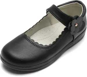 DADAWEN Girls Mary Jane Flats School Uniform Shoes Strap Dress Shoes (Toddler/Little Kid/Big Kid)