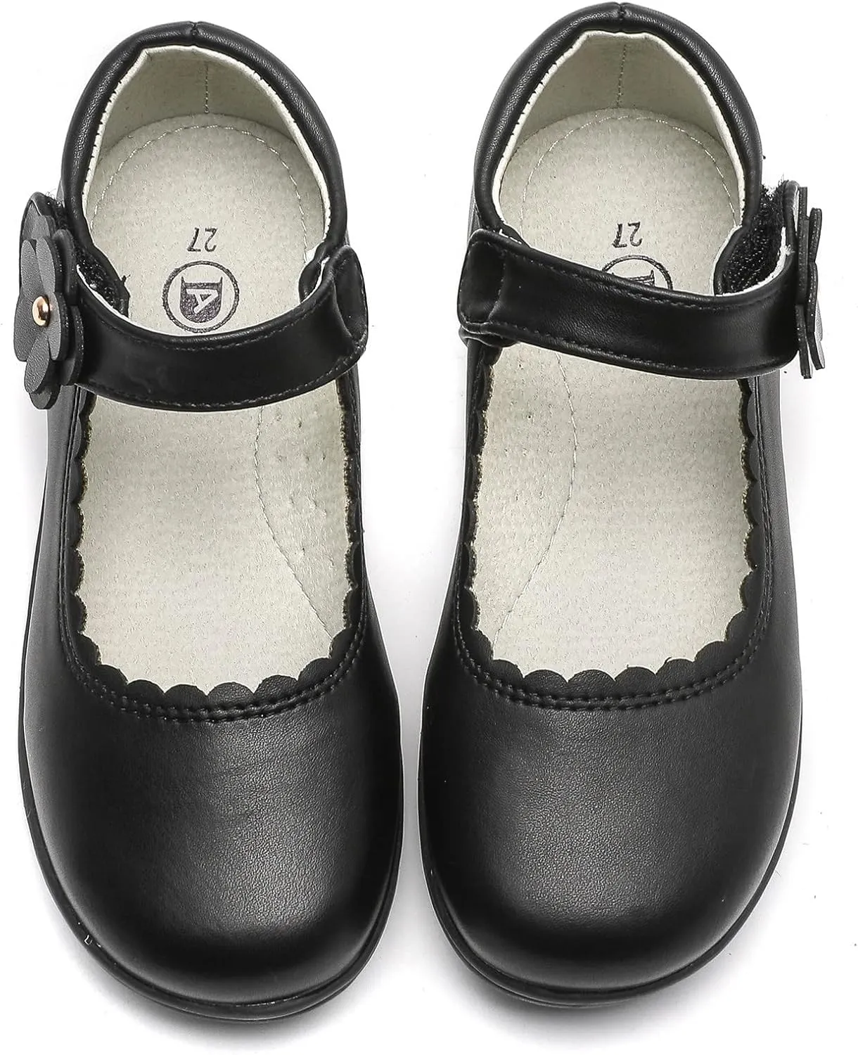 DADAWEN Girls Mary Jane Flats School Uniform Shoes Strap Dress Shoes (Toddler/Little Kid/Big Kid)