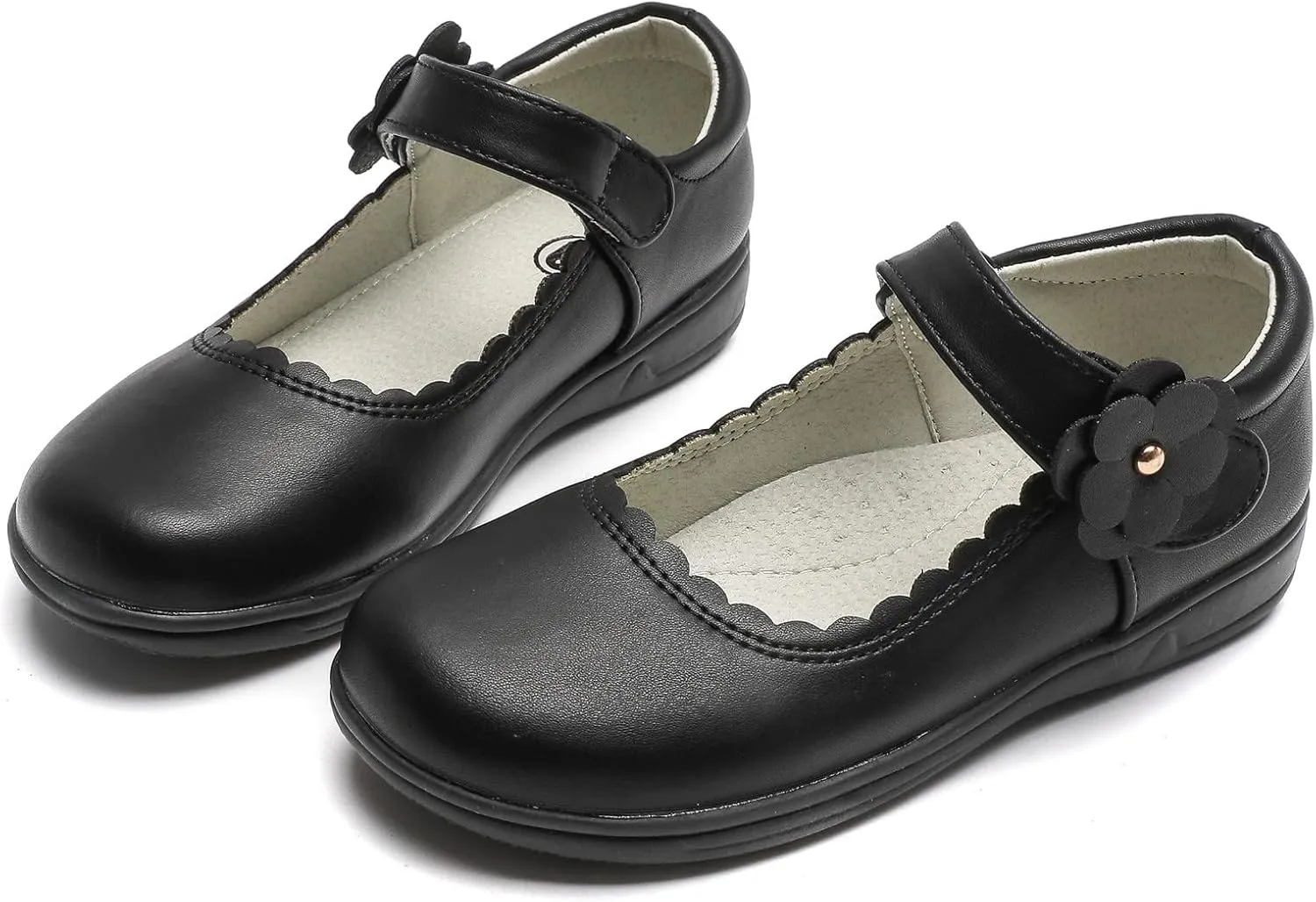 DADAWEN Girls Mary Jane Flats School Uniform Shoes Strap Dress Shoes (Toddler/Little Kid/Big Kid)