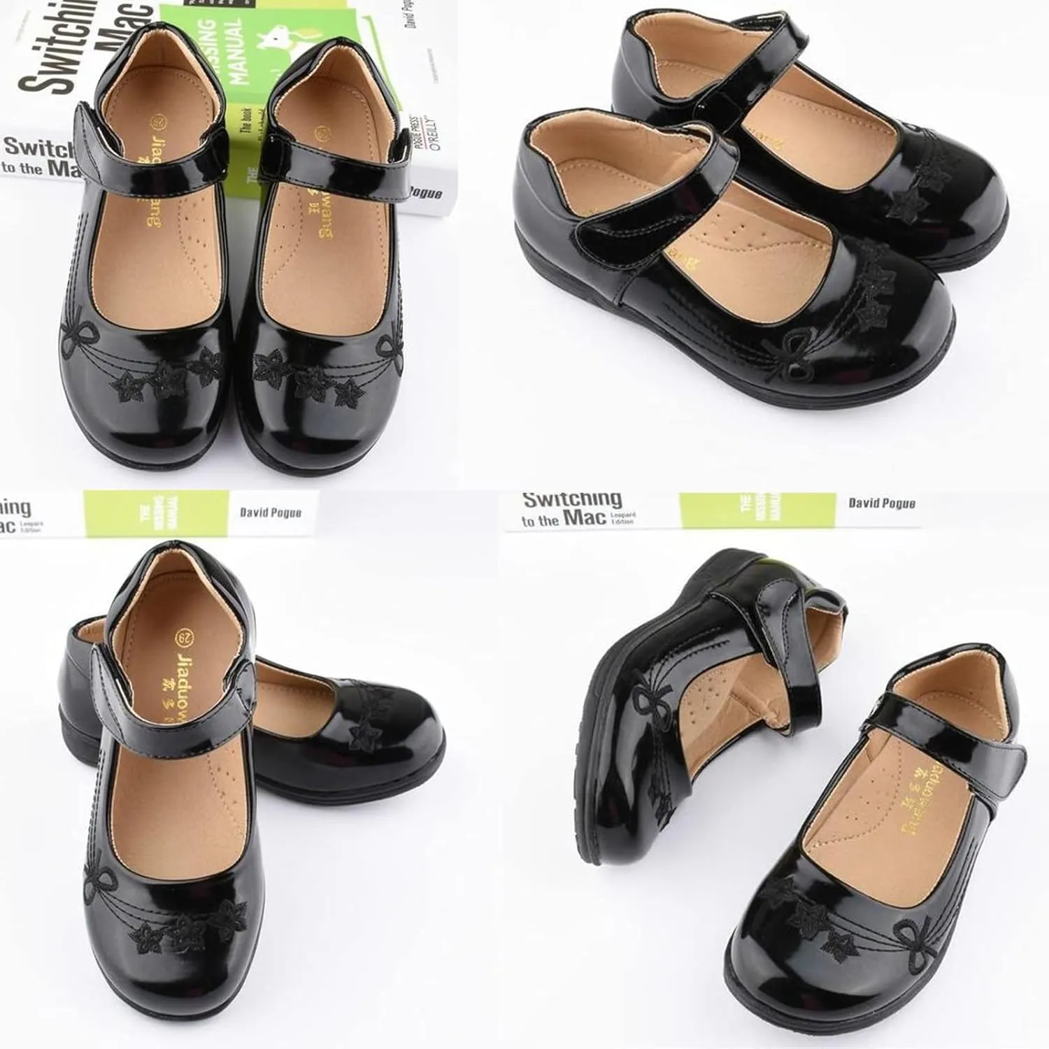DADAWEN Girl's Strap School Uniform Dress Shoe Mary Jane Flat (Toddler/Little Kid/Big Kid)