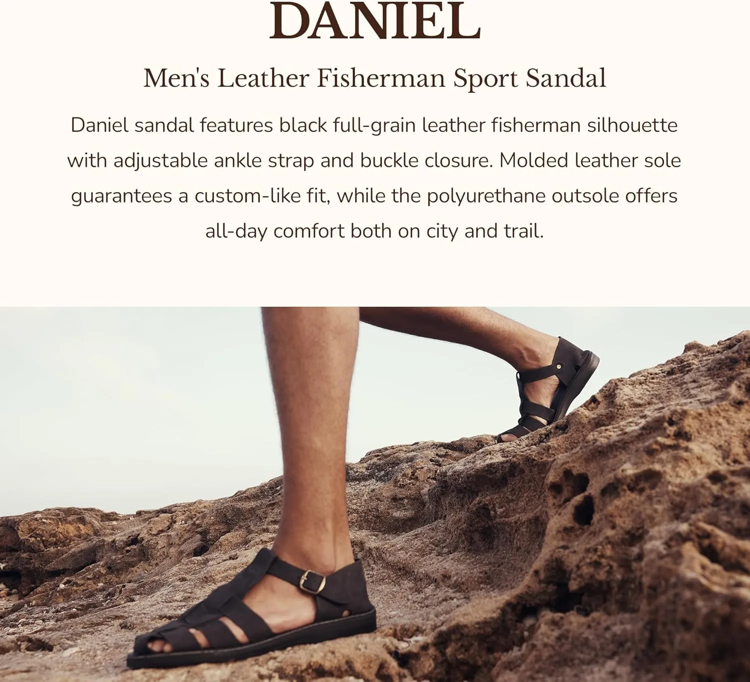 Daniel - Leather Fisherman Sport Sandal - Mens Sandals