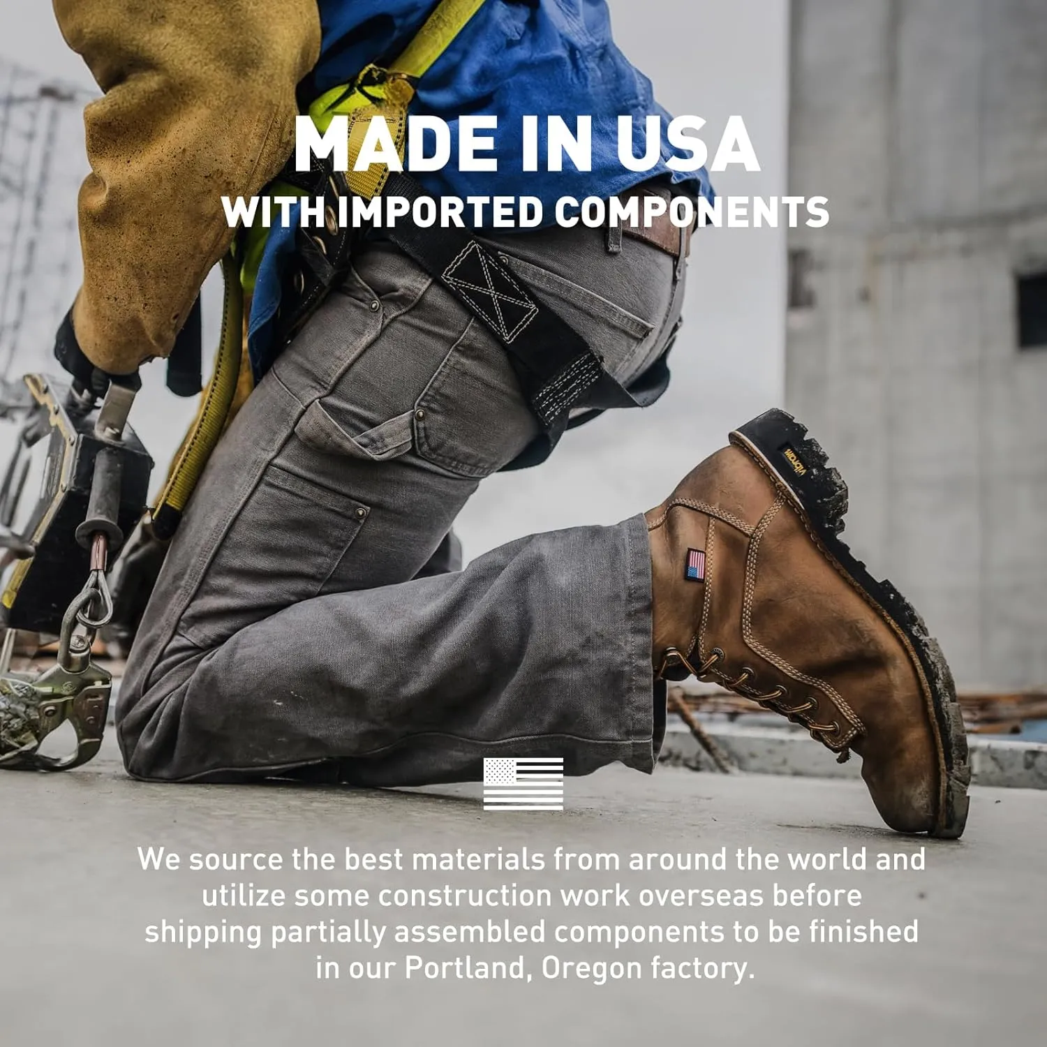 Danner 8” Quarry USA Waterproof Work Boots for Men - Full-Grain Leather with Gore-Tex, 3-Density Cushion Footbed & Traction Heel Outsole, EH Resistant