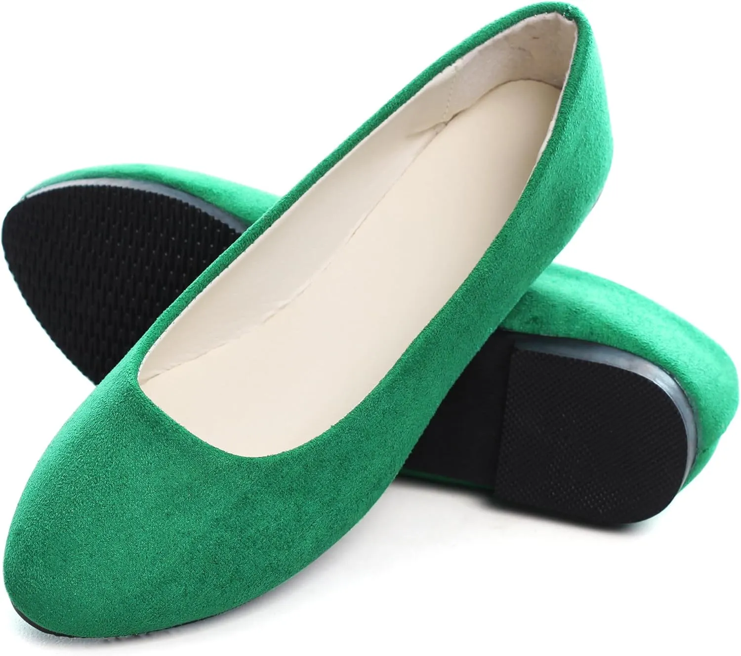 Dear Time Women Block Heel PU Pointed Toe Pumps Shoes
