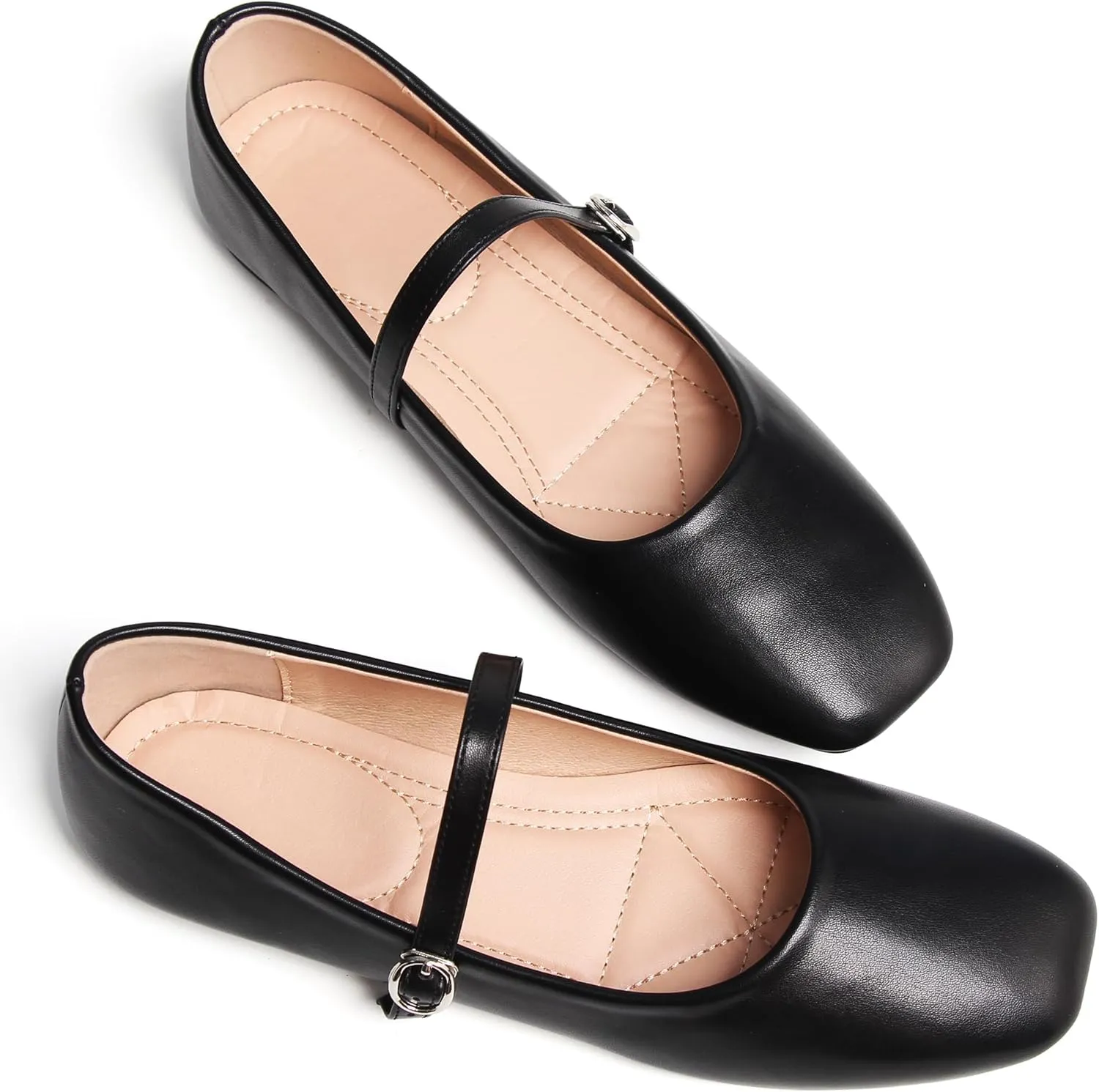 Dear Time Women's Flat Mary Jane Shoes Ankle Strap Round Toe Chinese Style Ballet Flats Casual Walking Shoes