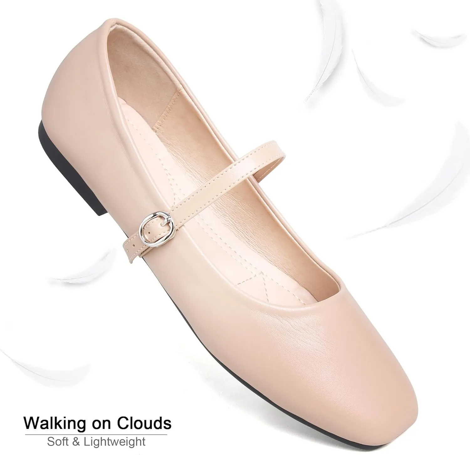 Dear Time Women's Flat Mary Jane Shoes Ankle Strap Round Toe Chinese Style Ballet Flats Casual Walking Shoes