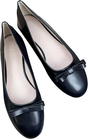 Dear Time Women's Flats Round Toe Bow Knot Flats Retro Ballet Flats Slip-On Shoes Casual
