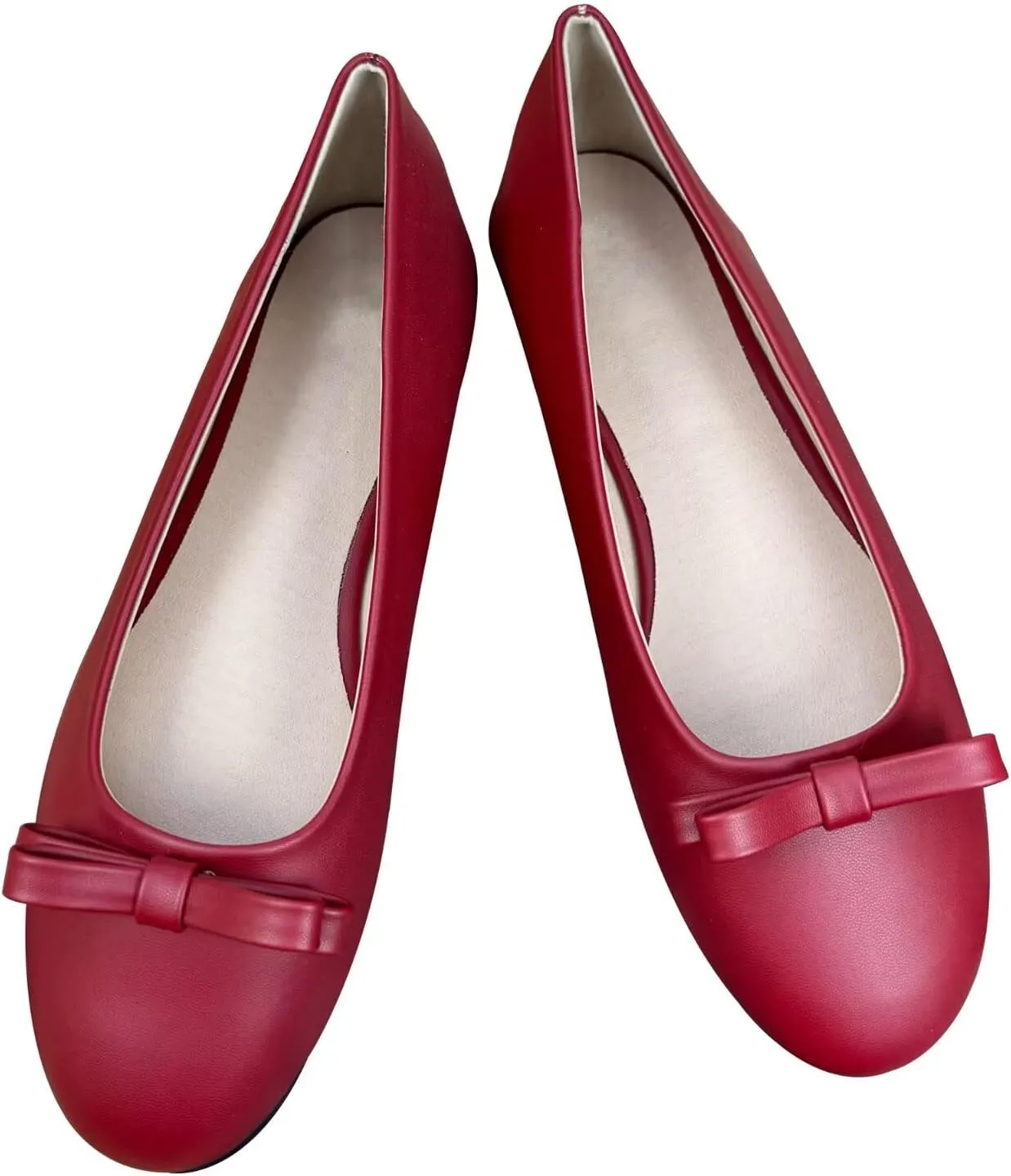Dear Time Women's Flats Round Toe Bow Knot Flats Retro Ballet Flats Slip-On Shoes Casual
