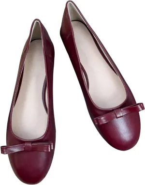 Dear Time Women's Flats Round Toe Bow Knot Flats Retro Ballet Flats Slip-On Shoes Casual