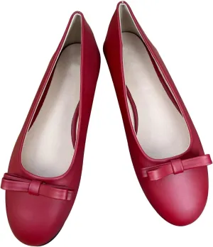 Dear Time Women's Flats Round Toe Bow Knot Flats Retro Ballet Flats Slip-On Shoes Casual