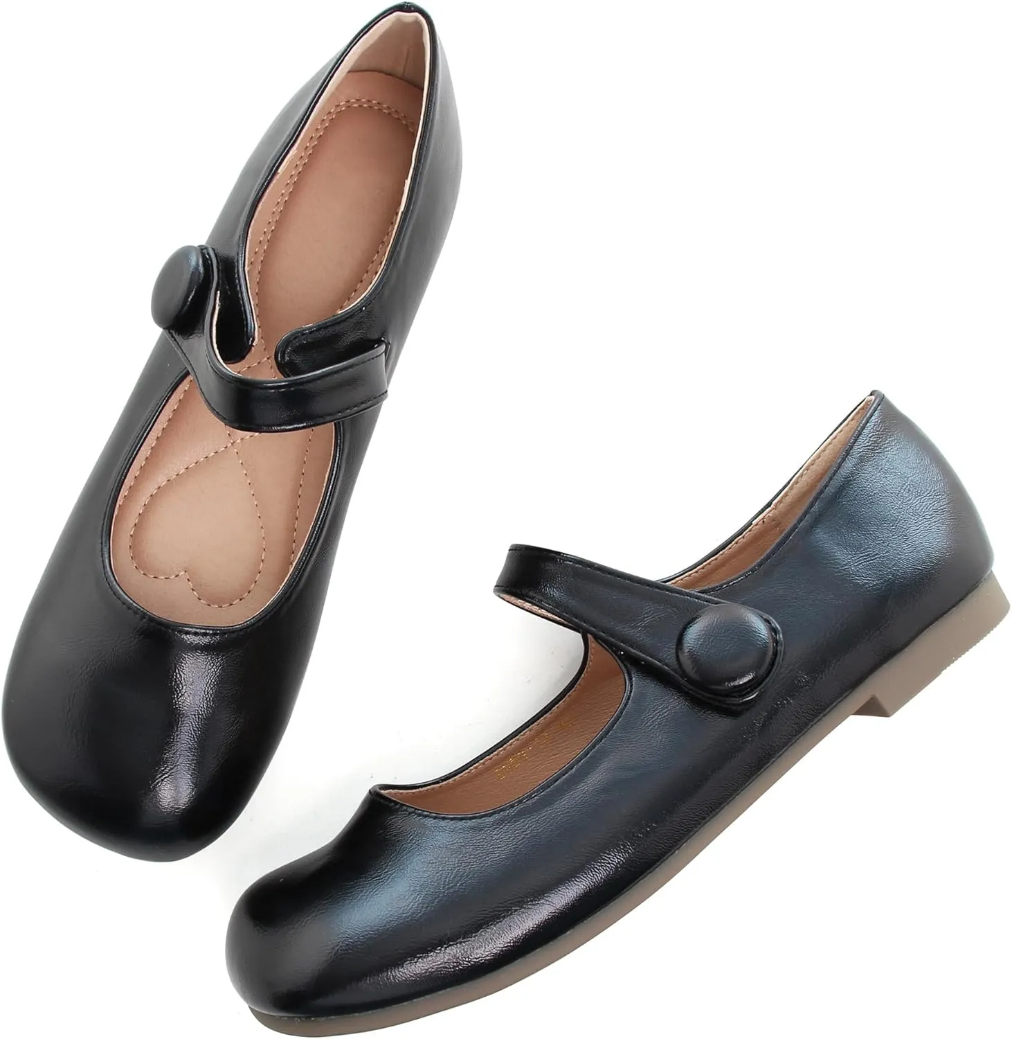 Dear Time Women's Round Toe Mary Jane Flats Cute Lolita Ballets Soft Cushion Flats for Girls