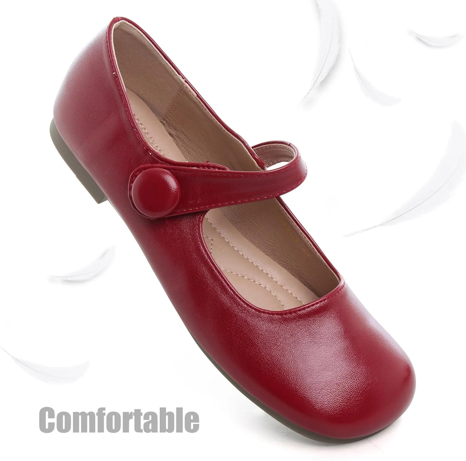Dear Time Women's Round Toe Mary Jane Flats Cute Lolita Ballets Soft Cushion Flats for Girls