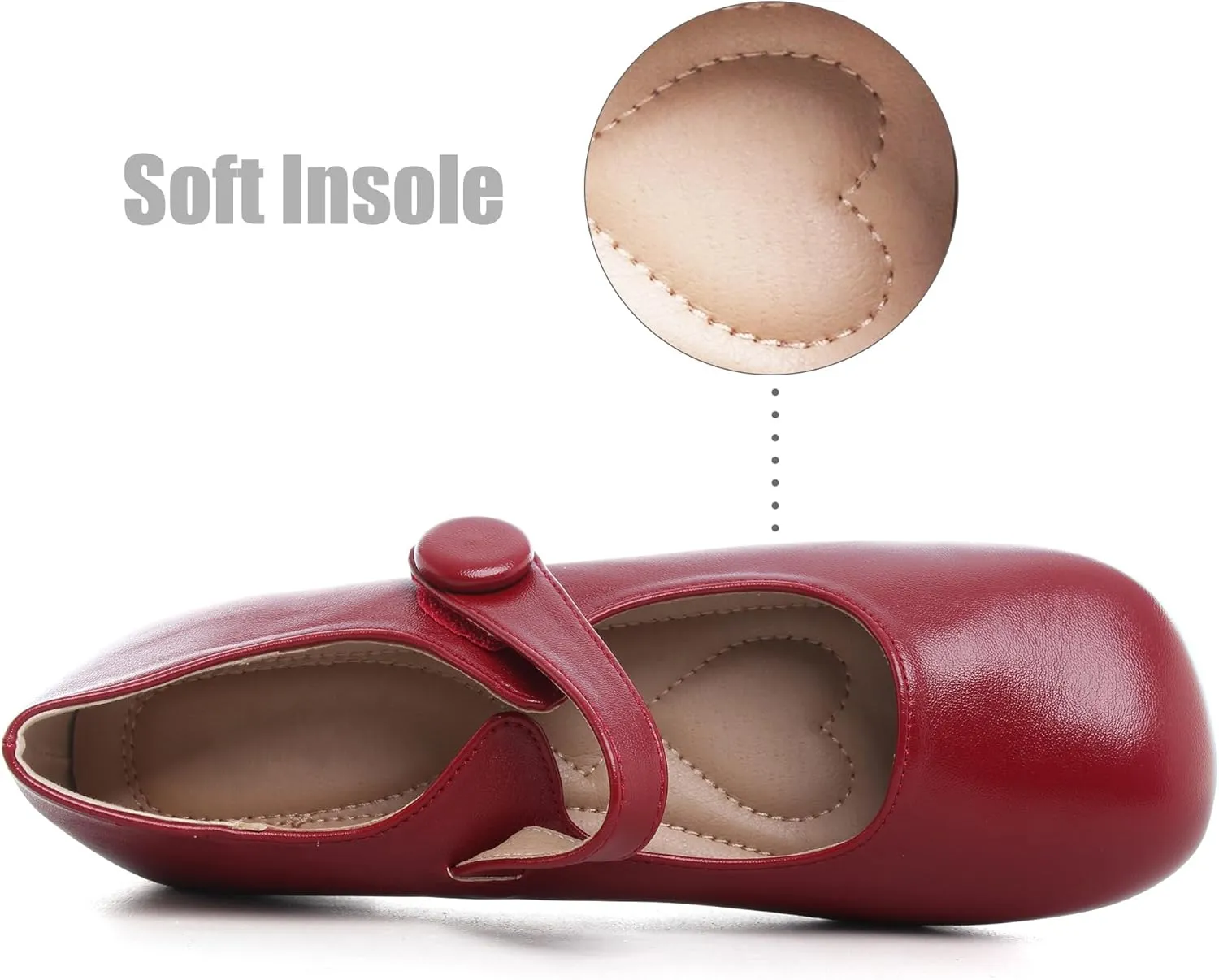 Dear Time Women's Round Toe Mary Jane Flats Cute Lolita Ballets Soft Cushion Flats for Girls