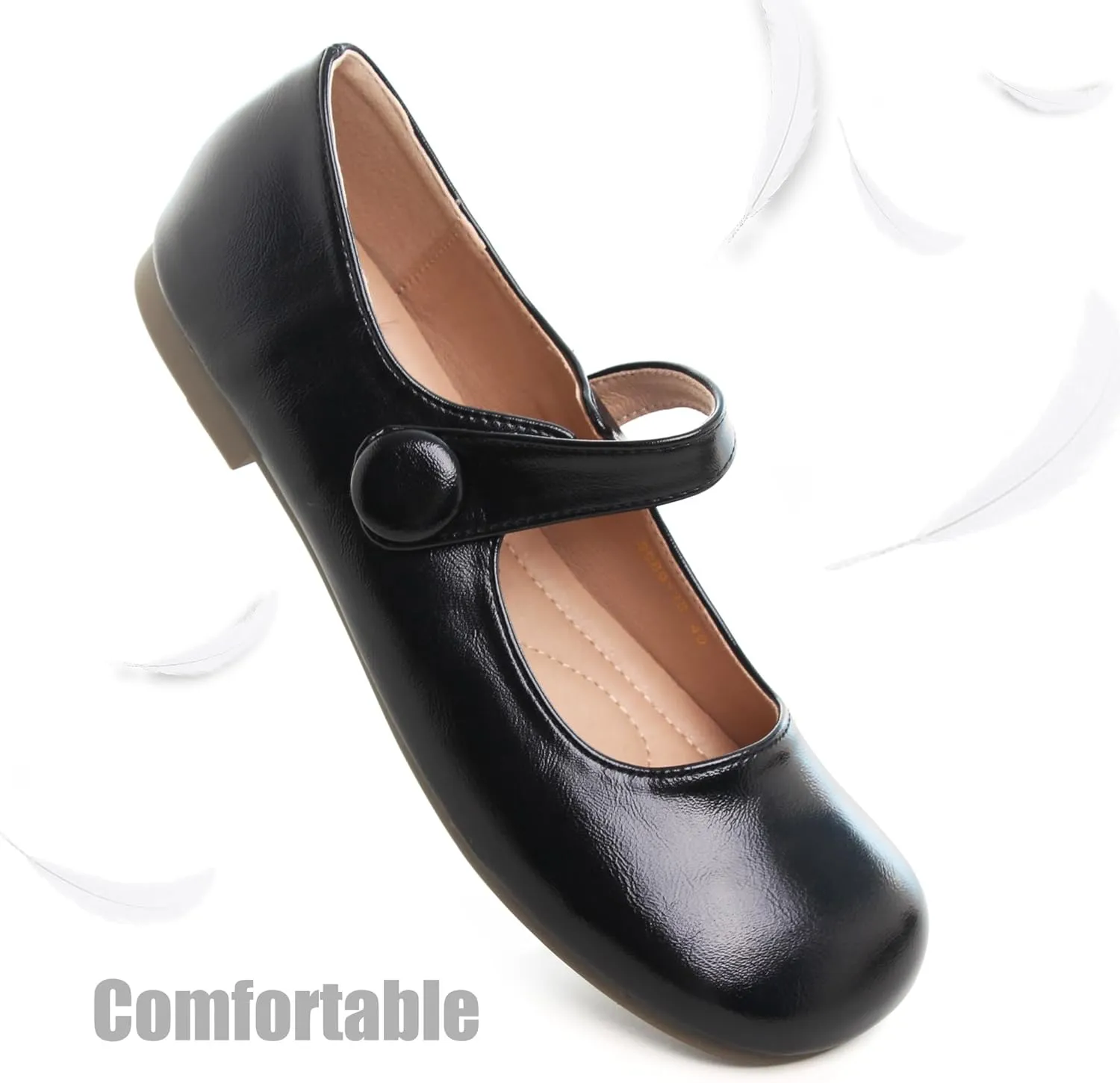 Dear Time Women's Round Toe Mary Jane Flats Cute Lolita Ballets Soft Cushion Flats for Girls