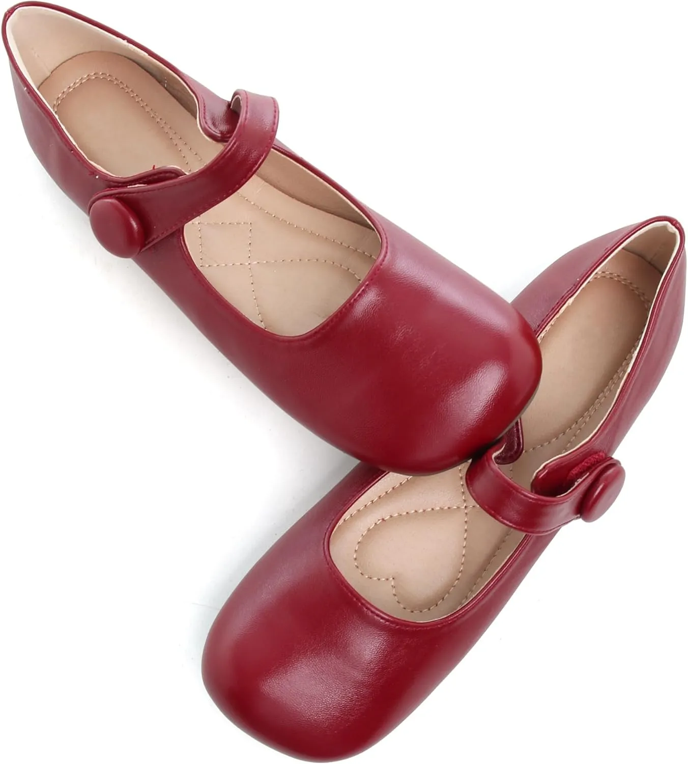 Dear Time Women's Round Toe Mary Jane Flats Cute Lolita Ballets Soft Cushion Flats for Girls