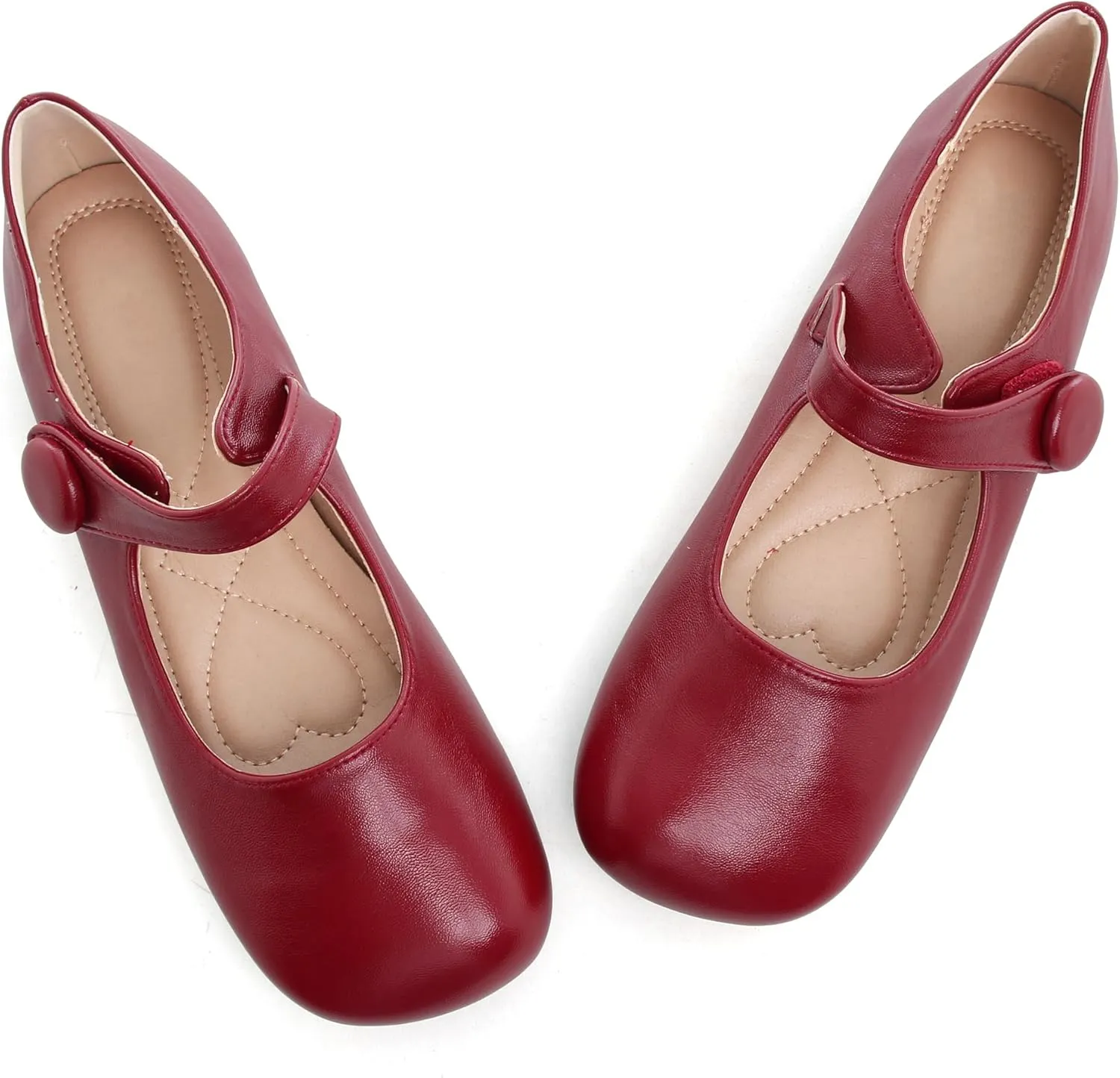 Dear Time Women's Round Toe Mary Jane Flats Cute Lolita Ballets Soft Cushion Flats for Girls