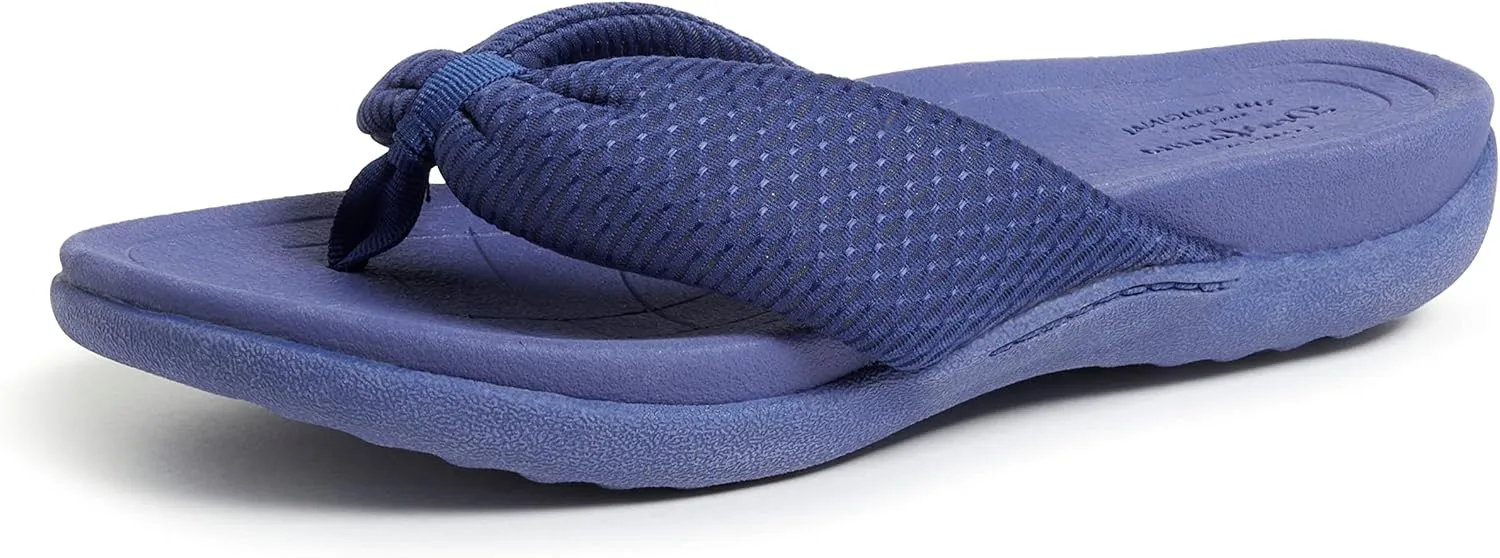Dearfoams Women's Original Comfort Olivia Thong Flip Flop Sandal with Arch Support