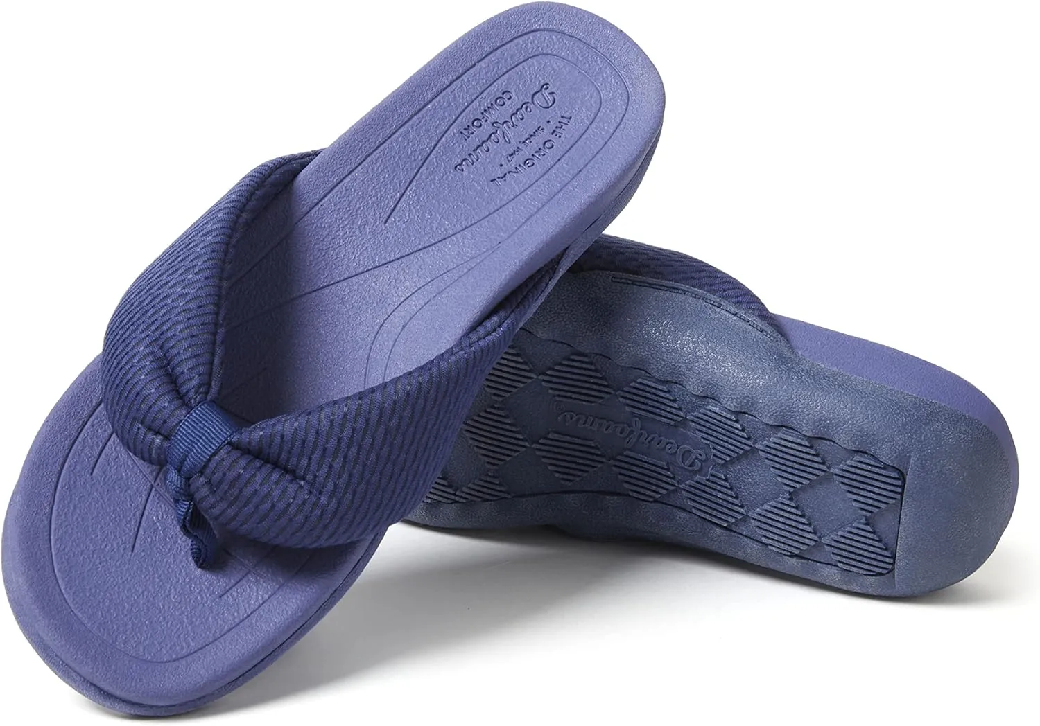 Dearfoams Women's Original Comfort Olivia Thong Flip Flop Sandal with Arch Support