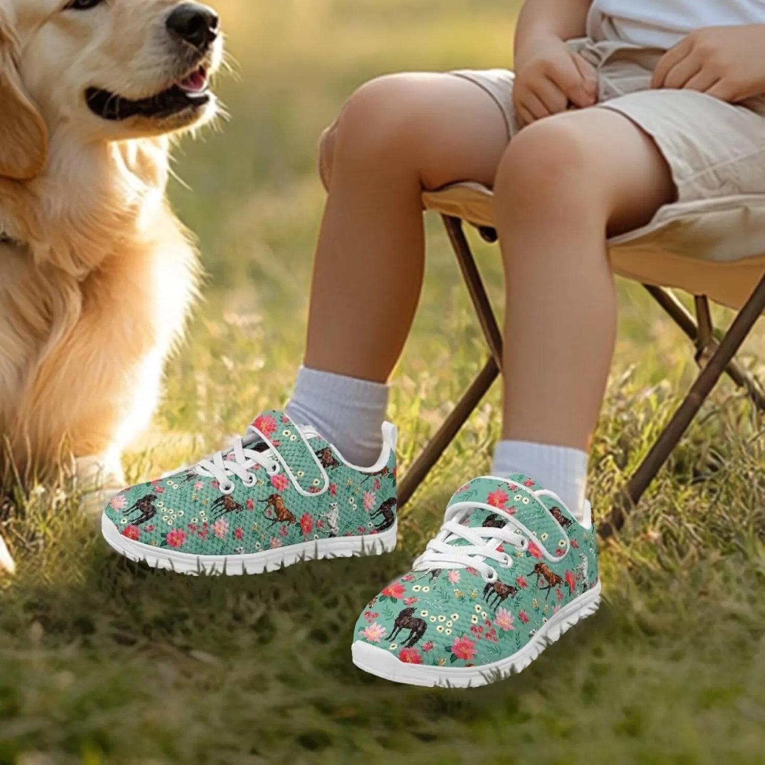Doojoayie Athletic Shoes for Kids Girls for Active Kids Play Running Jogging Shoes