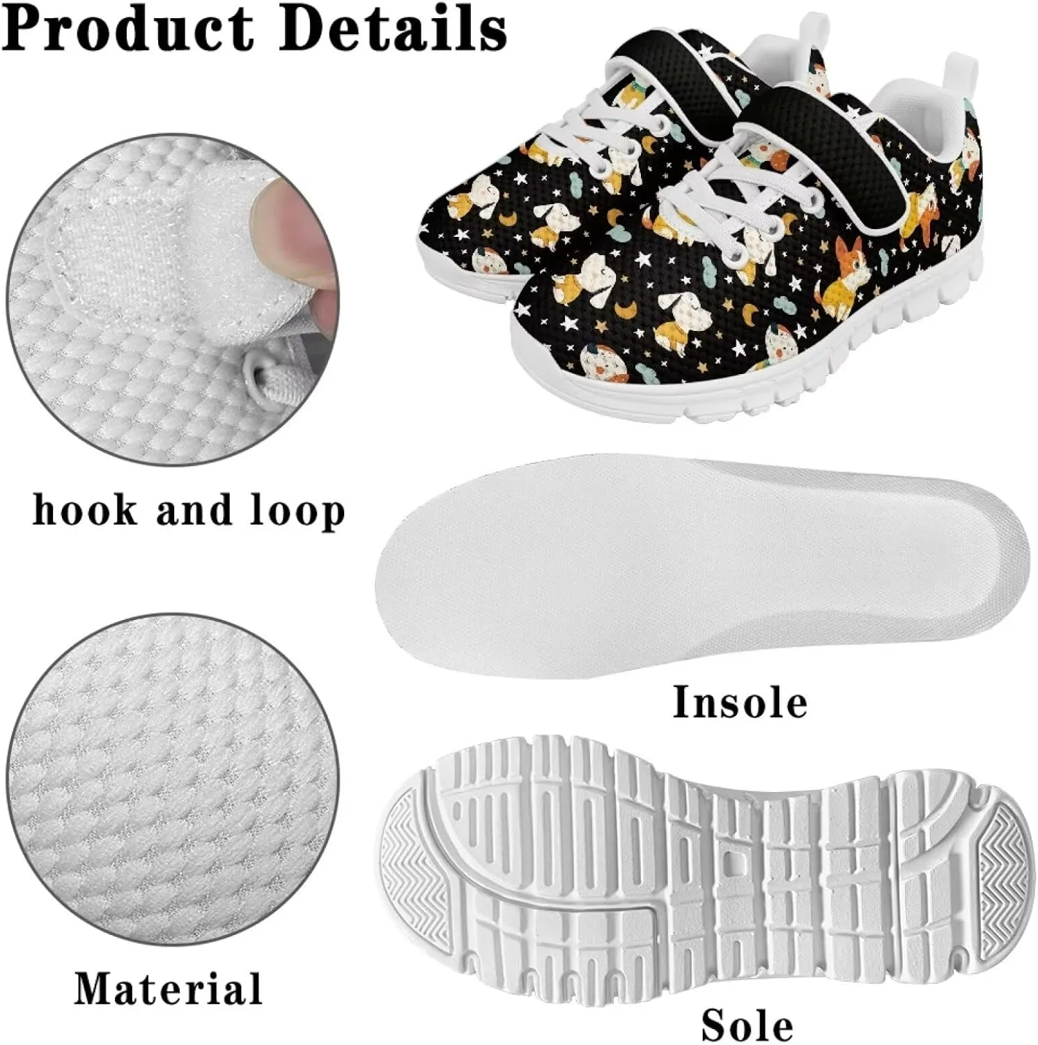 Doojoayie Boys Tennis Shoes Lightweight Little Kids Casual School Shoes Gym Shoes