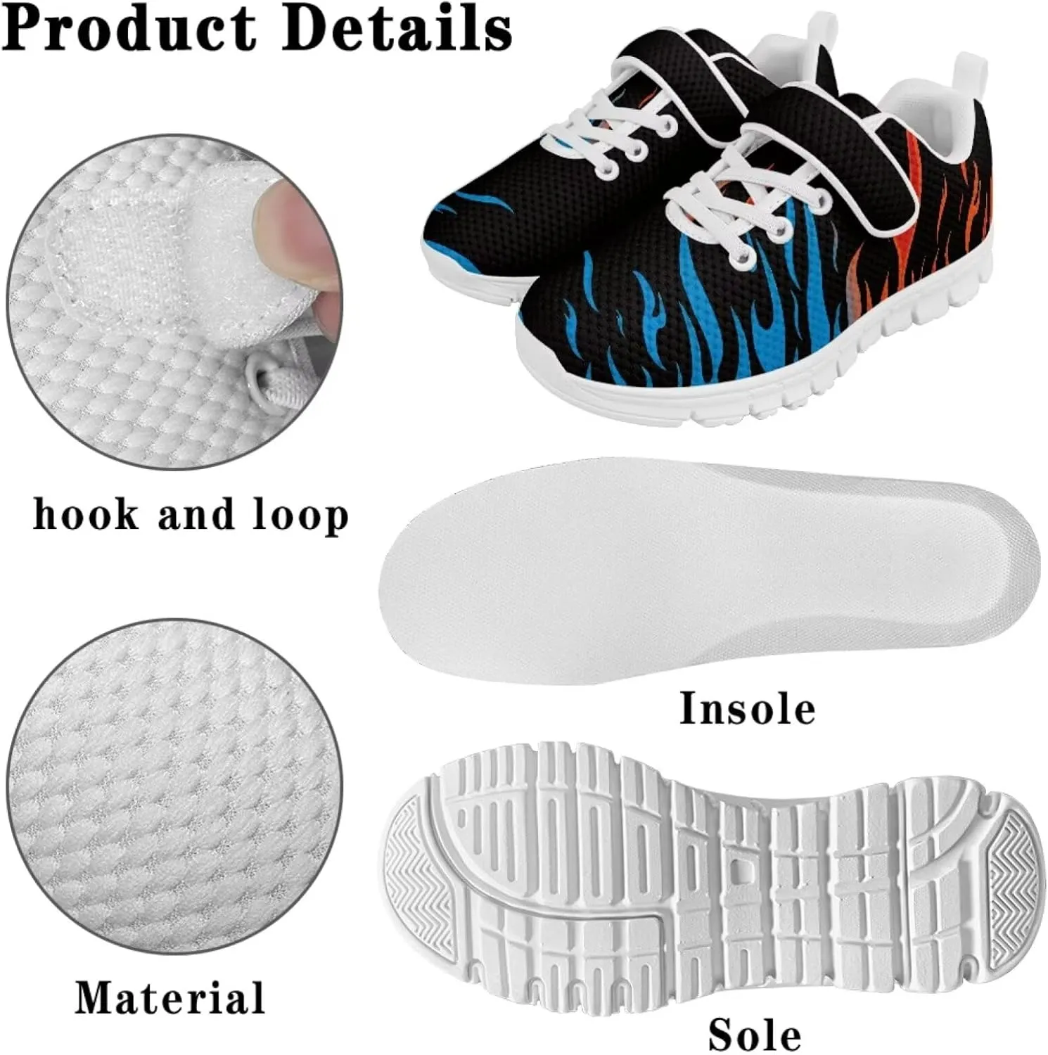 Doojoayie Boys Tennis Shoes Lightweight Little Kids Casual School Shoes Gym Shoes